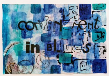 Painting titled "Confinement in blues" by Maty, Original Artwork, Acrylic