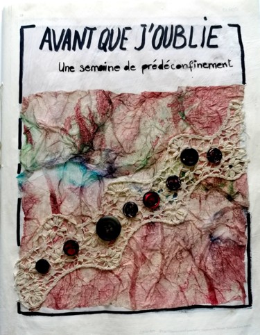 Collages titled "Avant que j'oublie" by Maty, Original Artwork, Collages