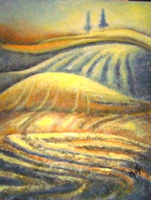 Pintura intitulada "Ombre et lumière" por Maty, Obras de arte originais, Óleo