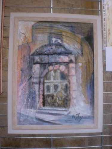 Peinture intitulée "Porte du chateau de…" par Maty, Œuvre d'art originale, Huile