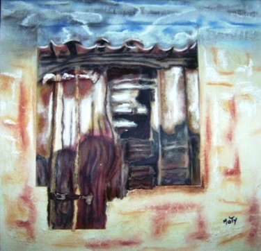 Peinture intitulée "Après la pluie, la…" par Maty, Œuvre d'art originale, Huile