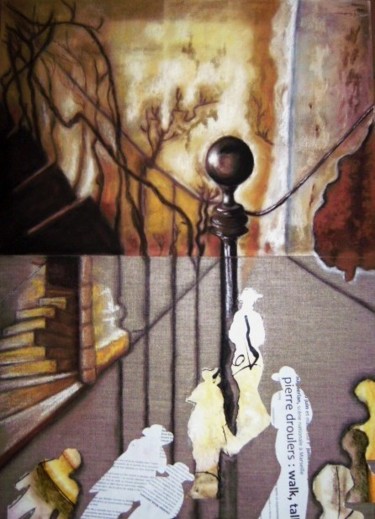 Pintura intitulada "Ombres murmurées" por Maty, Obras de arte originais, Óleo