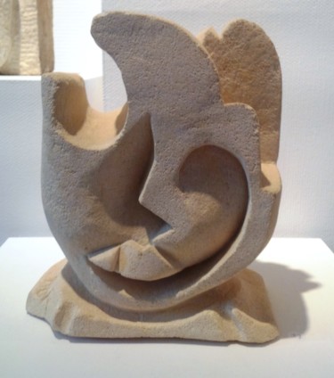 Sculpture titled "Tête 1" by Maty, Original Artwork, Stone