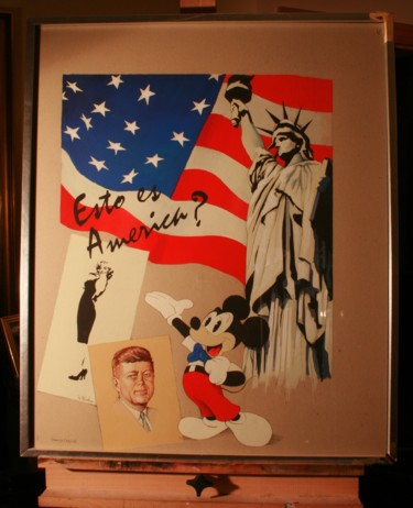 Pintura titulada "Esto es América?" por Fernando De Mauban, Obra de arte original, Acrílico