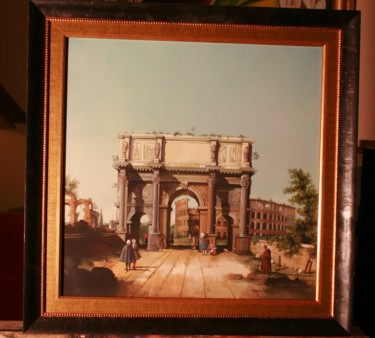 Painting titled "Vedutta Arco de Con…" by Fernando De Mauban, Original Artwork, Acrylic