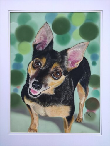 Painting titled ""caramel"" by Maud Berhault, Original Artwork, Pastel Mounted on Other rigid panel