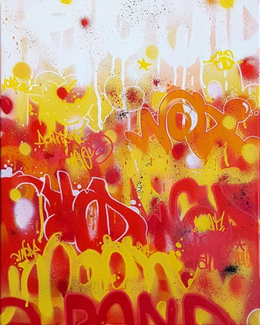 Painting titled "GraffR" by Maud Llorente, Original Artwork, Acrylic Mounted on Wood Stretcher frame