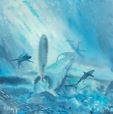 Pintura titulada "Terra Incognita" por Maud Obraztsov, Obra de arte original, Acuarela Montado en Bastidor de camilla de mad…