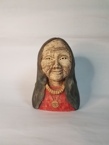 Scultura intitolato "Vivian" da Maude Le Duc, Opera d'arte originale, Ceramica