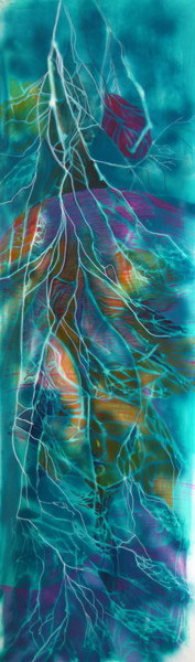 Dessin intitulée "rameaux cervicaux" par Maude Ovize, Œuvre d'art originale