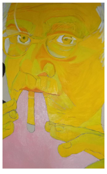 Peinture intitulée "Homme aux Plis" par Zarts Maudée Zarts, Œuvre d'art originale, Huile