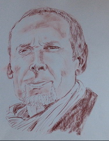 Dessin intitulée "Candidat" par Zarts Maudée Zarts, Œuvre d'art originale, Conté