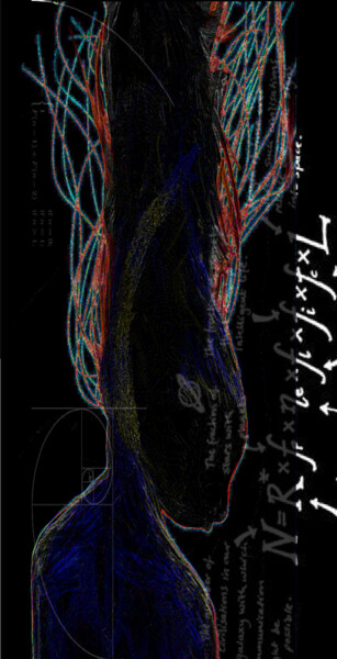 Digitale Kunst mit dem Titel "Ex Human" von Maui, Original-Kunstwerk, Digitale Malerei