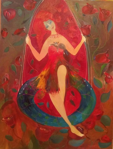 Картина под названием "Качели" - Irina Mauler (mauler13), Подлинное произведение искусства, Масло
