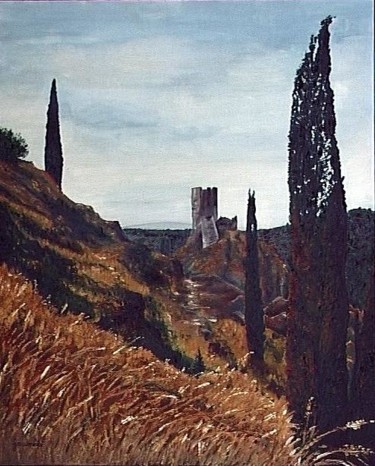 Painting titled "DEFI CATHARE  DE CA…" by Jacques Maumené, Original Artwork, Oil