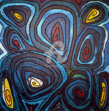 Pintura titulada "caos calmo 4" por Maura Pironi, Obra de arte original, Oleo