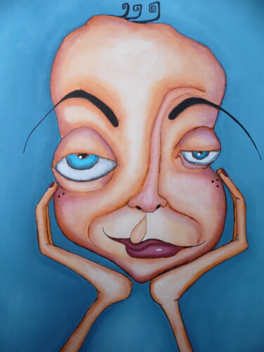 Painting titled "relax" by Maureen J Thompson, Original Artwork, Acrylic Mounted on Wood Stretcher frame