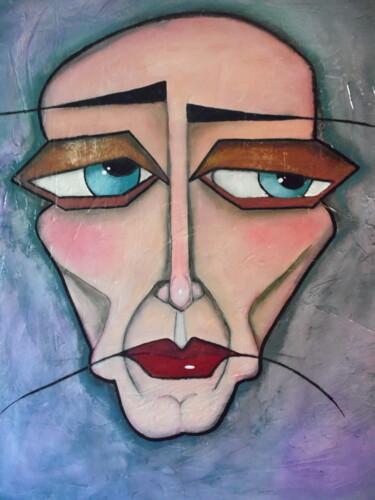 Malarstwo zatytułowany „eyes” autorstwa Maureen J Thompson, Oryginalna praca, Akryl Zamontowany na Drewniana rama noszy