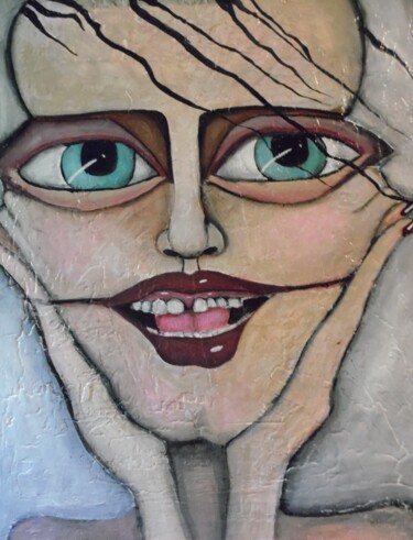 Painting titled "so happy" by Maureen J Thompson, Original Artwork, Acrylic