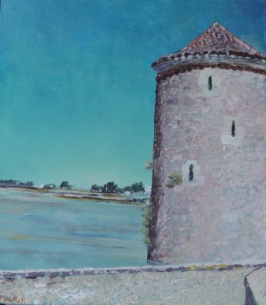 Peinture intitulée "Fouras, la tour du…" par Jean-Louis Maurer, Œuvre d'art originale, Acrylique