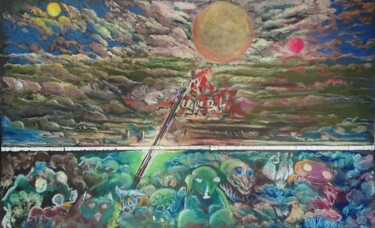 Dessin intitulée "Rêves et cauchemars" par Jean-Louis Maurer, Œuvre d'art originale, Pastel