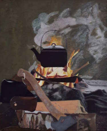 Malerei mit dem Titel "Hallucinations" von Maurice Bellolo, Original-Kunstwerk, Öl Auf Keilrahmen aus Holz montiert