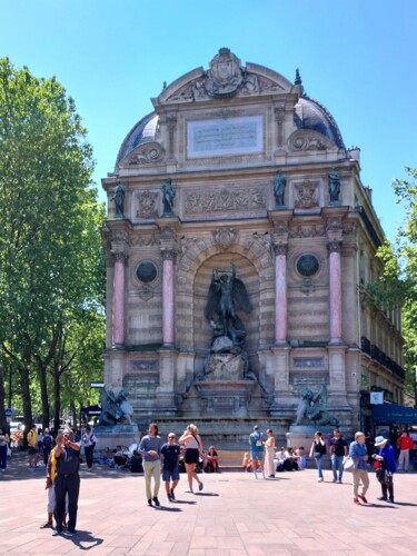 Фотография под названием "Saint Michel -Paris" - Maurice Bellolo, Подлинное произведение искусства, Цифровая фотография