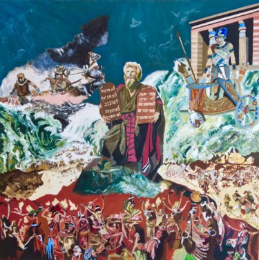 Pintura intitulada "Moïse" por Maurice Bellolo, Obras de arte originais, Óleo Montado em Armação em madeira
