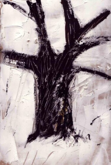 Peinture intitulée "arbre51 - 20 x 30 cm" par Maurice Boulogne, Œuvre d'art originale