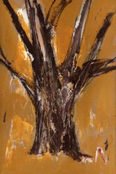 Peinture intitulée "arbre47 - 20 x 30 cm" par Maurice Boulogne, Œuvre d'art originale