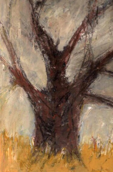 Peinture intitulée "arbre52 - 20 x 30 cm" par Maurice Boulogne, Œuvre d'art originale