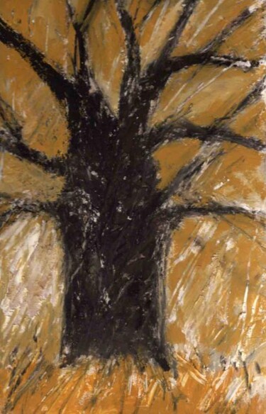 Peinture intitulée "arbre53 - 20 x 30 cm" par Maurice Boulogne, Œuvre d'art originale