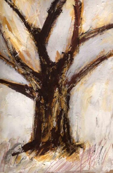 Peinture intitulée "arbre54 - 20 x 30 cm" par Maurice Boulogne, Œuvre d'art originale
