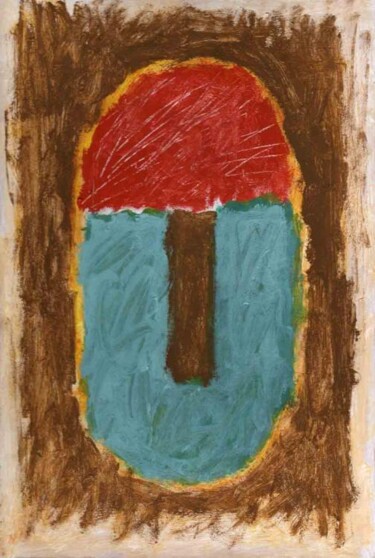 Peinture intitulée "totem025 - 20 x 30…" par Maurice Boulogne, Œuvre d'art originale