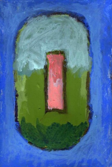 Peinture intitulée "totem027 - 20 x 30…" par Maurice Boulogne, Œuvre d'art originale