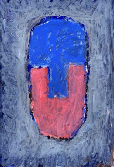 Peinture intitulée "totem031 - 20 x 30…" par Maurice Boulogne, Œuvre d'art originale