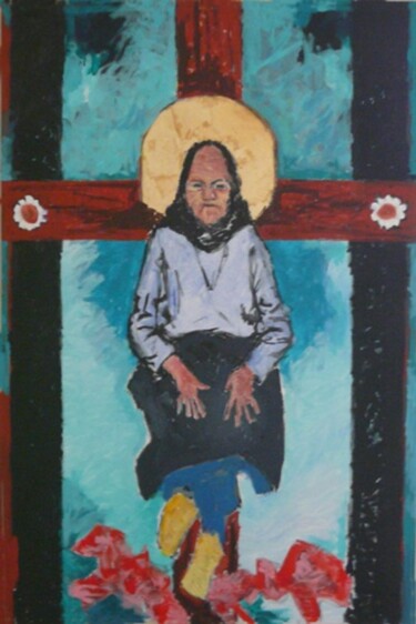 Peinture intitulée "La sainte" par Maurice Boulogne, Œuvre d'art originale
