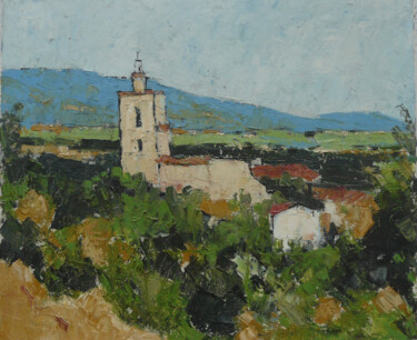Peinture intitulée "Le Village de Saint…" par Maurice Boulogne, Œuvre d'art originale