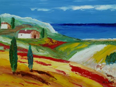 Peinture intitulée "Sanary sur mer" par Maurice Lucien Fus, Œuvre d'art originale, Huile