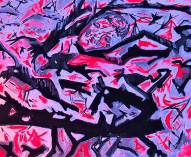 Peinture intitulée "Arborescence" par Marcelle Jackotin, Œuvre d'art originale, Acrylique Monté sur Châssis en bois