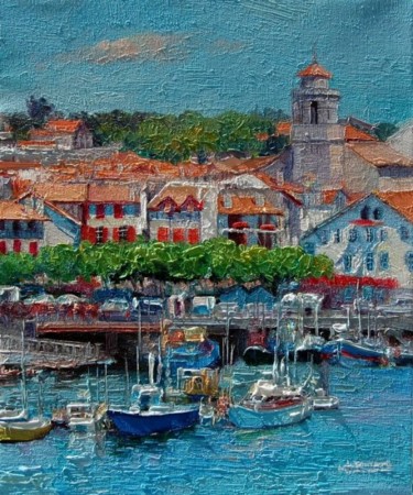 Peinture intitulée "Port de Saint Jean…" par Maurice La Fontaine, Œuvre d'art originale