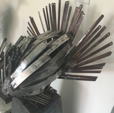 Sculpture titled "Dindon" by Moris, Original Artwork, Metals