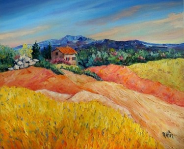 Pintura intitulada "Couleurs de Provence" por Maurice Vetier, Obras de arte originais, Óleo Montado em artwork_cat.