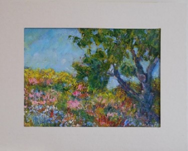 Painting titled "L'Arbre" by Maurice Vetier, Original Artwork, Oil