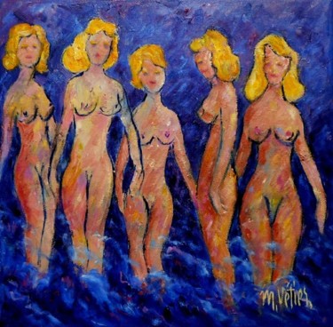 Peinture intitulée "Féminin pluriel 3" par Maurice Vetier, Œuvre d'art originale, Huile