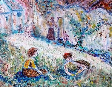 Malerei mit dem Titel "ca91-Pissaro-a-la-f…" von Maurice Wilman, Original-Kunstwerk, Öl