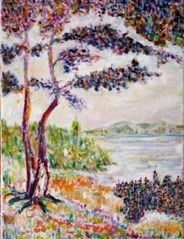 Malerei mit dem Titel "La Riviera,  thème…" von Maurice Wilman, Original-Kunstwerk, Öl