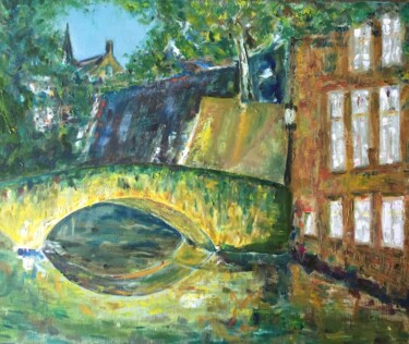 Peinture intitulée "Ca 155 Brugge la nu…" par Maurice Wilman, Œuvre d'art originale, Huile