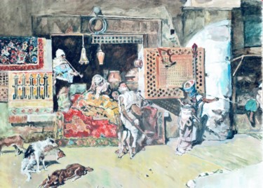 Malerei mit dem Titel "Aquarelle" von Maurice Fhima, Original-Kunstwerk, Aquarell