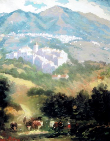 Ζωγραφική με τίτλο "Paysage Espagnol" από Maurice Fhima, Αυθεντικά έργα τέχνης, Λάδι